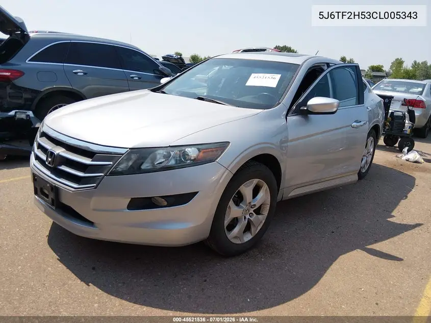 2012 Honda Crosstour Ex-L VIN: 5J6TF2H53CL005343 Lot: 45521536
