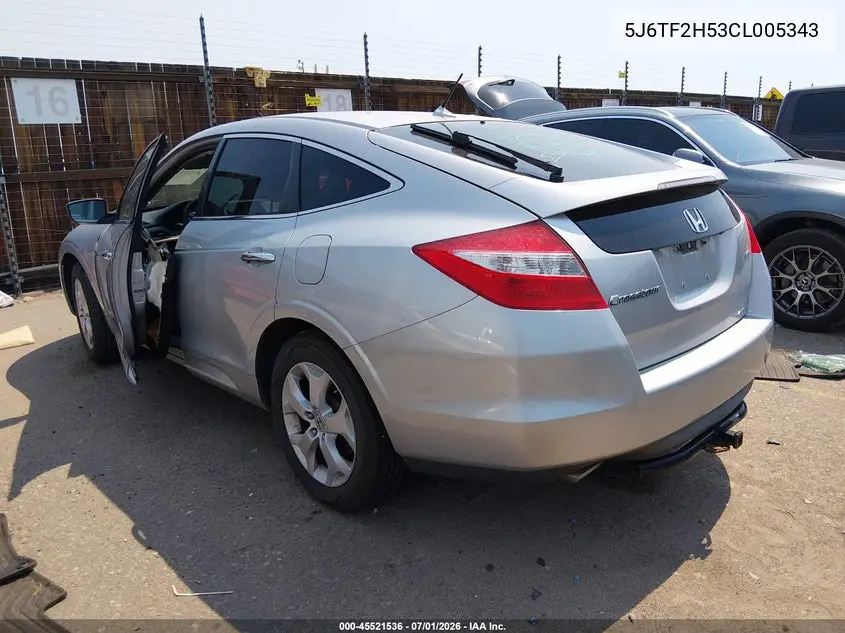 2012 Honda Crosstour Ex-L VIN: 5J6TF2H53CL005343 Lot: 45521536