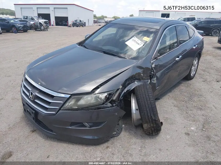 2012 Honda Crosstour Ex-L VIN: 5J6TF2H53CL006315 Lot: 45534467