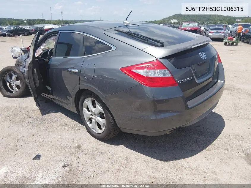 2012 Honda Crosstour Ex-L VIN: 5J6TF2H53CL006315 Lot: 45534467