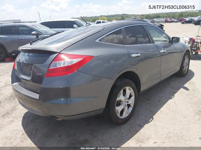 2012 Honda Crosstour Ex-L VIN: 5J6TF2H53CL006315 Lot: 45534467