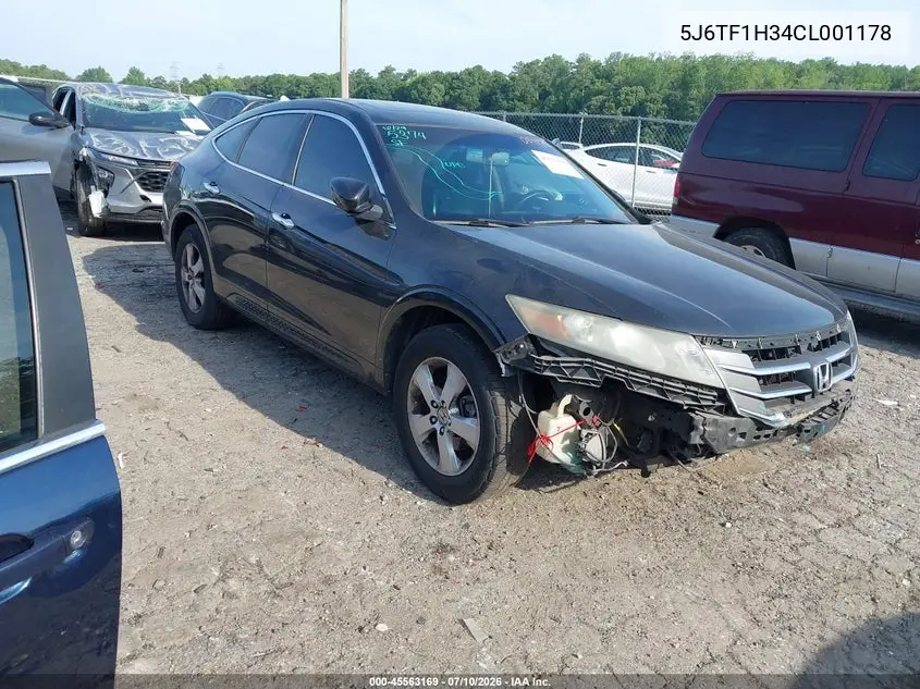 2012 Honda Crosstour Ex VIN: 5J6TF1H34CL001178 Lot: 45563169