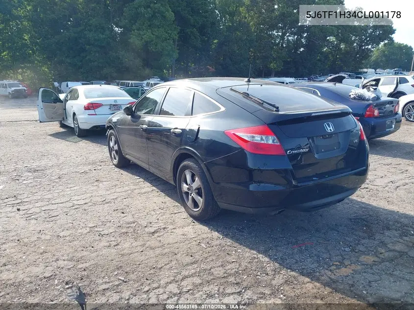 2012 Honda Crosstour Ex VIN: 5J6TF1H34CL001178 Lot: 45563169
