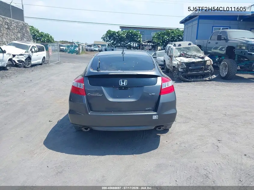 2012 Honda Crosstour Ex-L VIN: 5J6TF2H54CL011605 Lot: 45666697