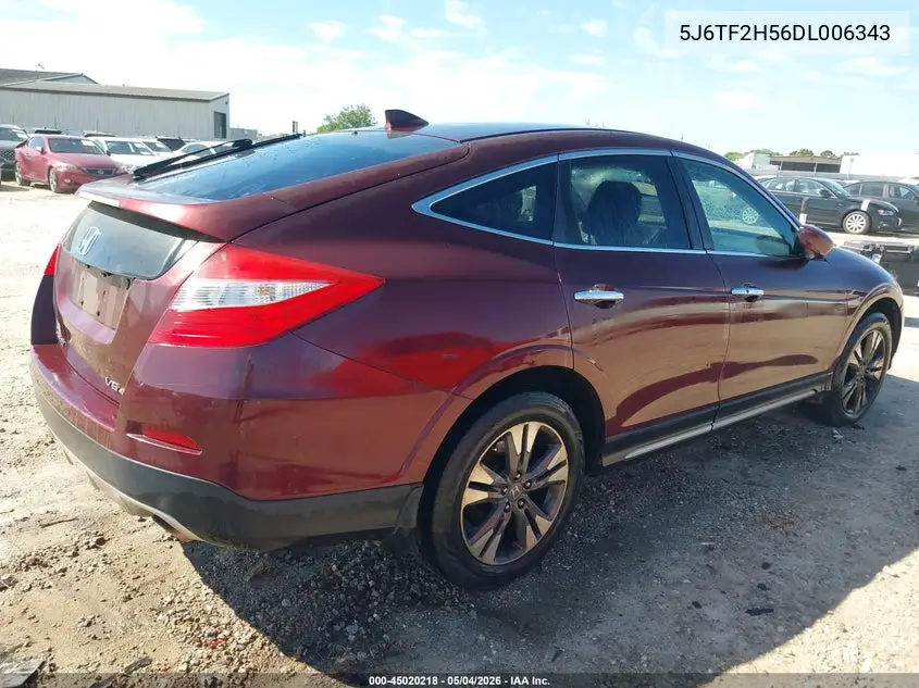 2013 Honda Crosstour Ex-L V6 VIN: 5J6TF2H56DL006343 Lot: 45020218