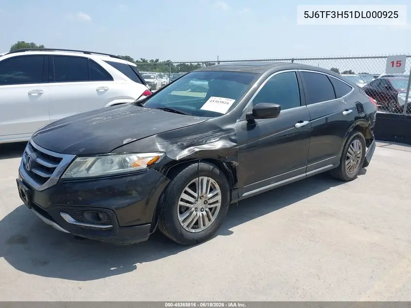 2013 Honda Crosstour Ex-L VIN: 5J6TF3H51DL000925 Lot: 45365816