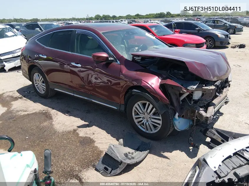 2013 Honda Crosstour Ex-L VIN: 5J6TF3H51DL004411 Lot: 45540794