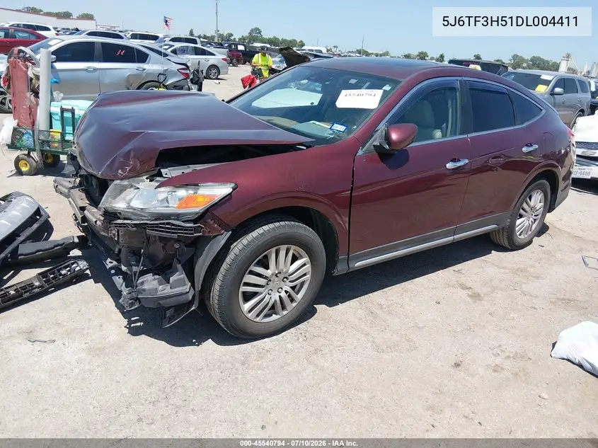 2013 Honda Crosstour Ex-L VIN: 5J6TF3H51DL004411 Lot: 45540794