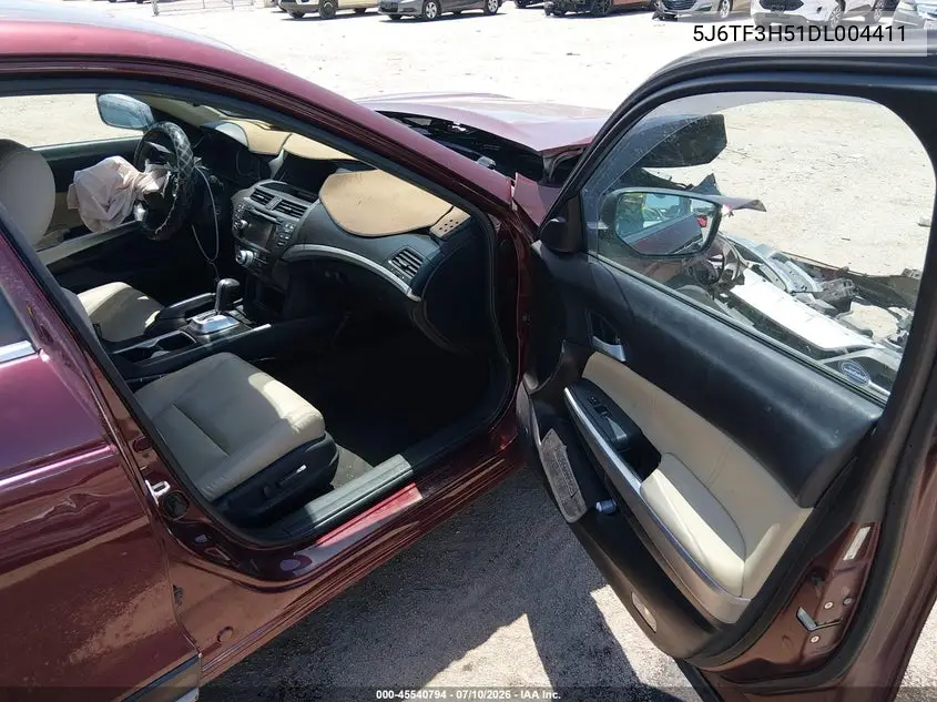 2013 Honda Crosstour Ex-L VIN: 5J6TF3H51DL004411 Lot: 45540794
