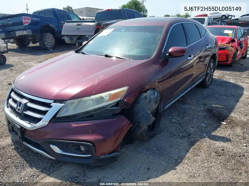 2013 Honda Crosstour Ex-L V6 VIN: 5J6TF2H55DL005149 Lot: 45597463