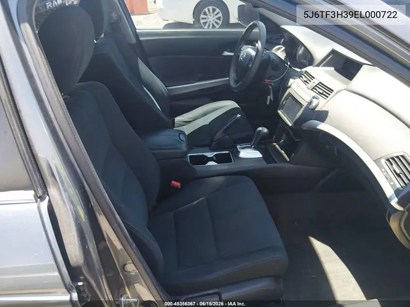 2014 Honda Crosstour Ex VIN: 5J6TF3H39EL000722 Lot: 45356367