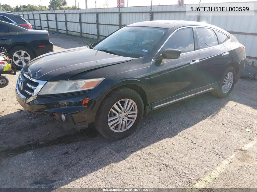 2014 Honda Crosstour Ex-L VIN: 5J6TF3H51EL000599 Lot: 45485935