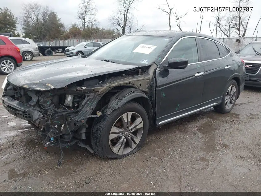 2015 Honda Crosstour Ex-L V6 VIN: 5J6TF2H57FL002787 Lot: 44660849
