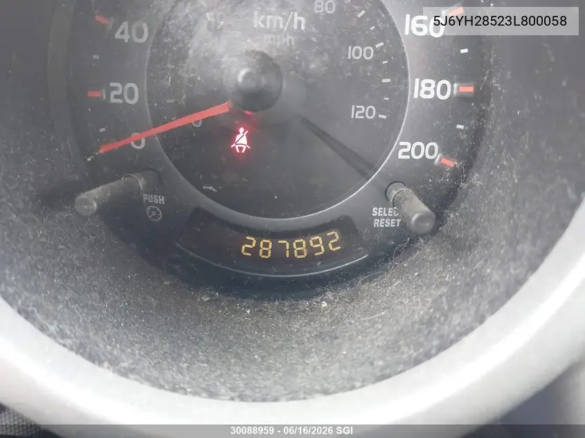 2003 Honda Element Ex VIN: 5J6YH28523L800058 Lot: 30088959