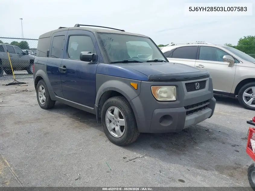 2003 Honda Element Ex VIN: 5J6YH28503L007583 Lot: 45201516