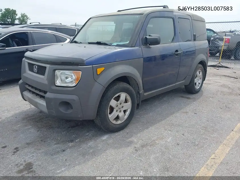 2003 Honda Element Ex VIN: 5J6YH28503L007583 Lot: 45201516
