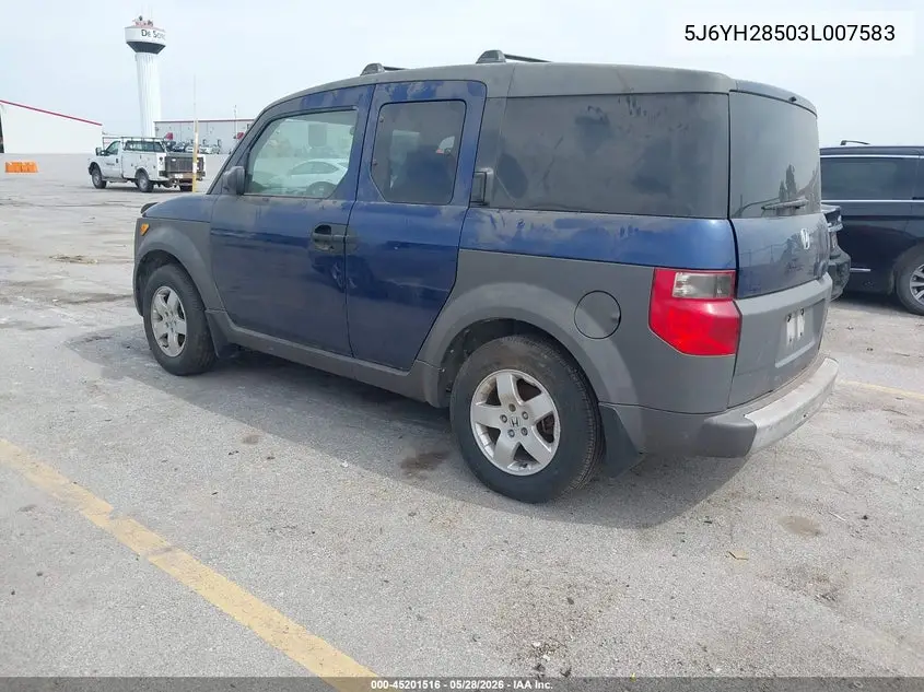 2003 Honda Element Ex VIN: 5J6YH28503L007583 Lot: 45201516