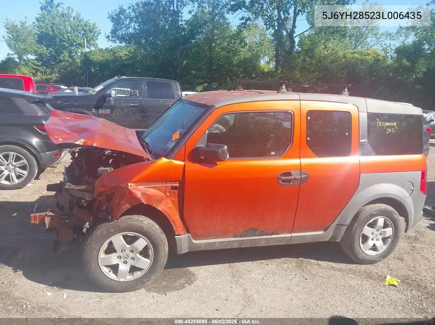 2003 Honda Element Ex VIN: 5J6YH28523L006435 Lot: 45258898