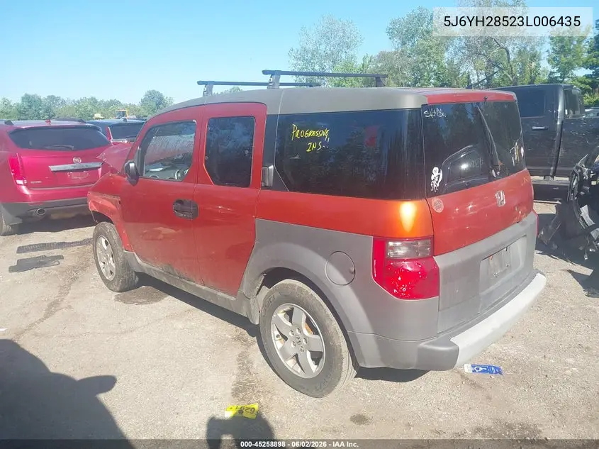 2003 Honda Element Ex VIN: 5J6YH28523L006435 Lot: 45258898