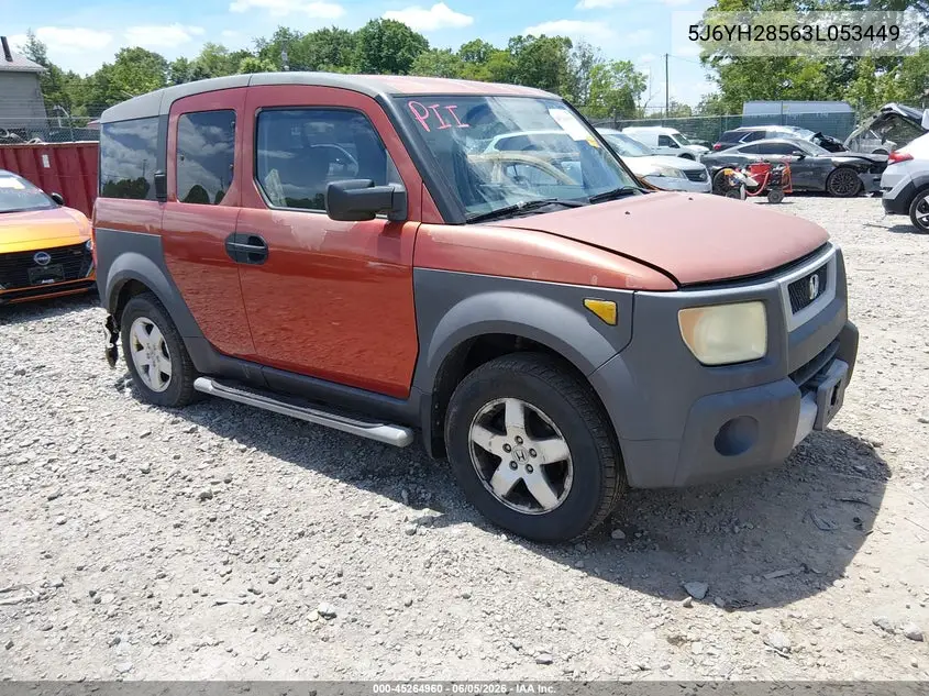 2003 Honda Element Ex VIN: 5J6YH28563L053449 Lot: 45264960
