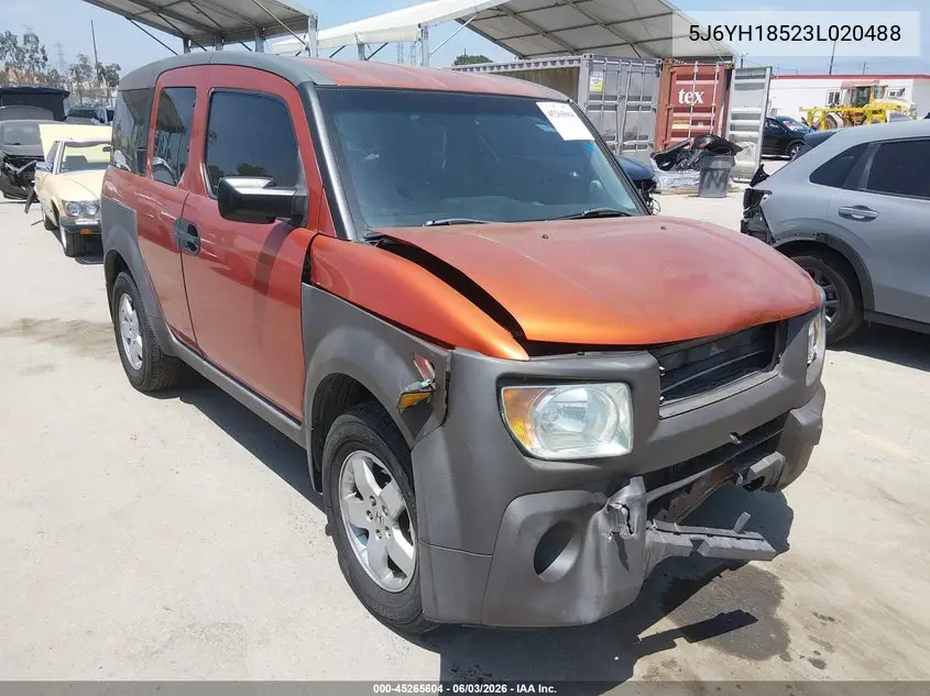 2003 Honda Element Ex VIN: 5J6YH18523L020488 Lot: 45265604