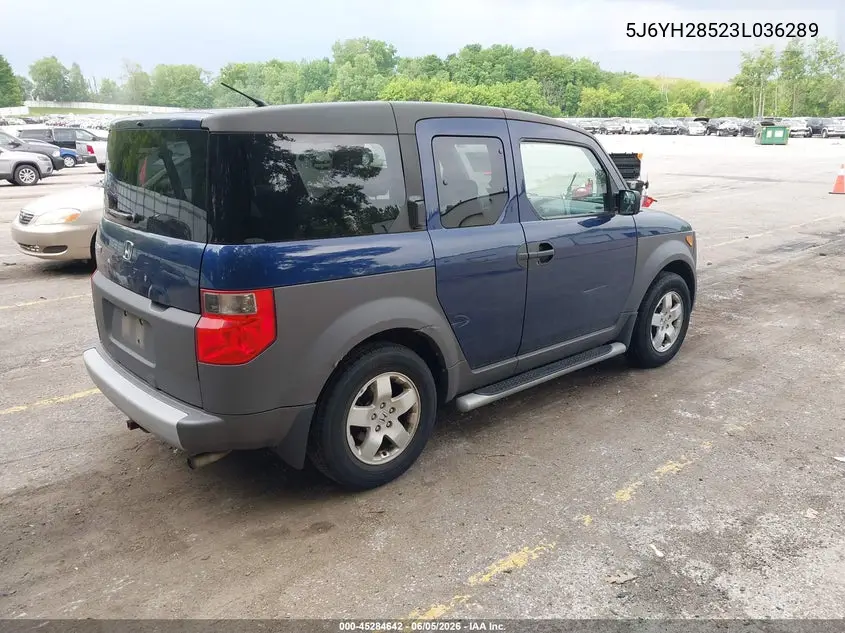 2003 Honda Element Ex VIN: 5J6YH28523L036289 Lot: 45284642
