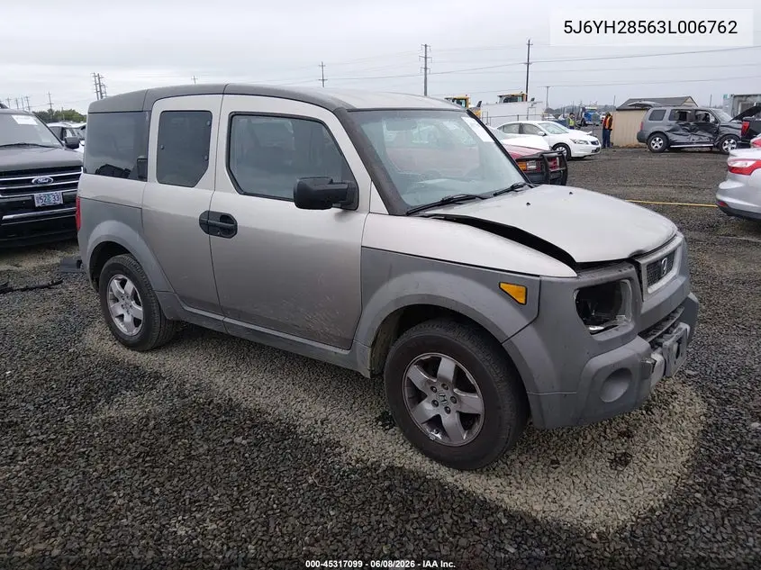 2003 Honda Element Ex VIN: 5J6YH28563L006762 Lot: 45317099