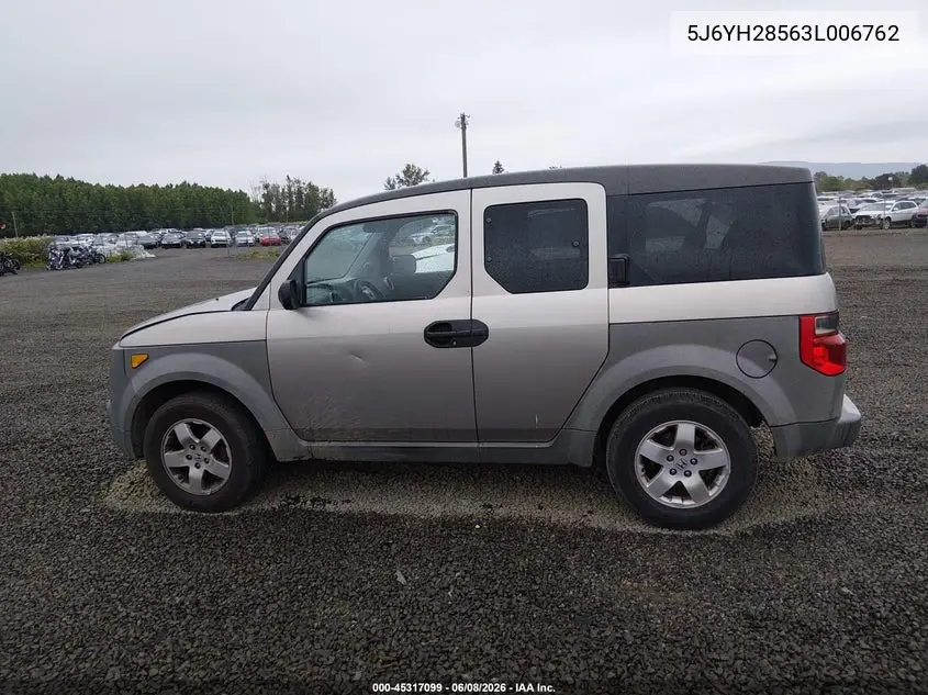 2003 Honda Element Ex VIN: 5J6YH28563L006762 Lot: 45317099