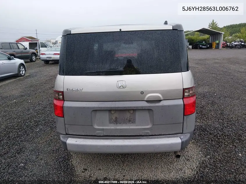 2003 Honda Element Ex VIN: 5J6YH28563L006762 Lot: 45317099