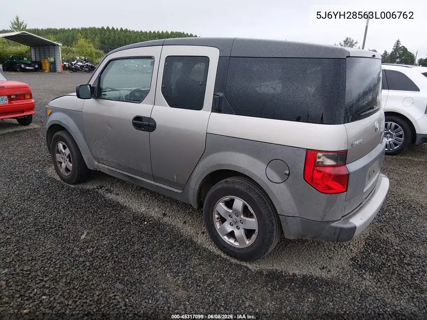 2003 Honda Element Ex VIN: 5J6YH28563L006762 Lot: 45317099