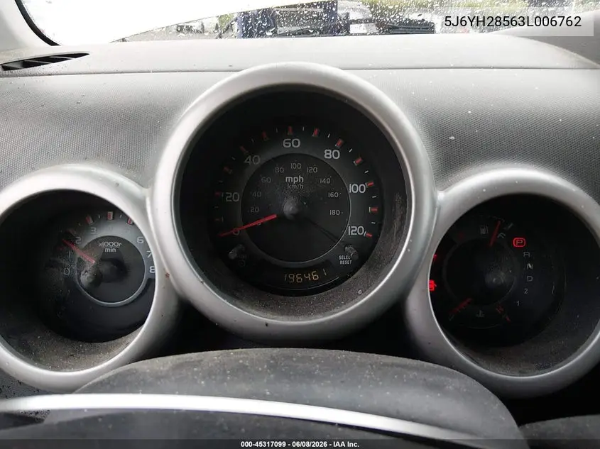2003 Honda Element Ex VIN: 5J6YH28563L006762 Lot: 45317099