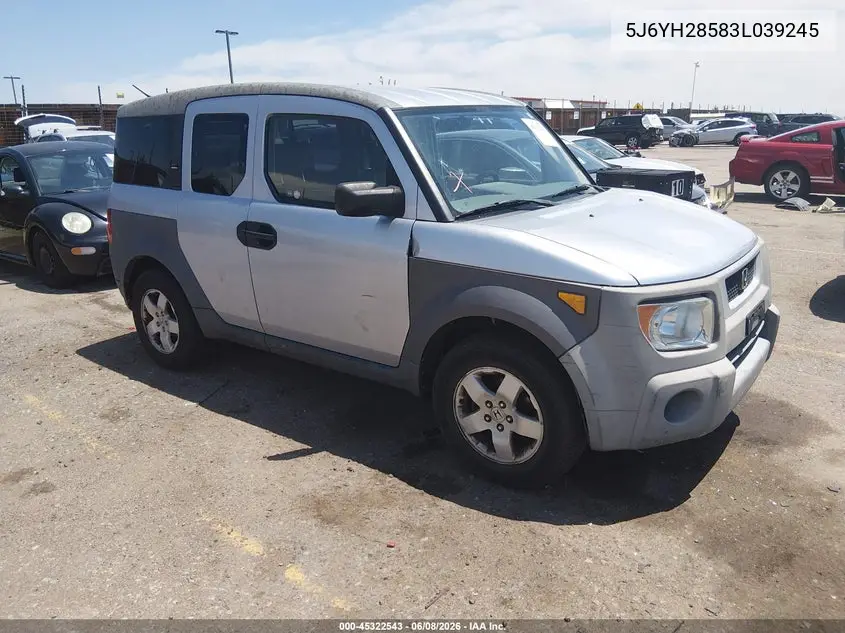 2003 Honda Element Ex VIN: 5J6YH28583L039245 Lot: 45322543