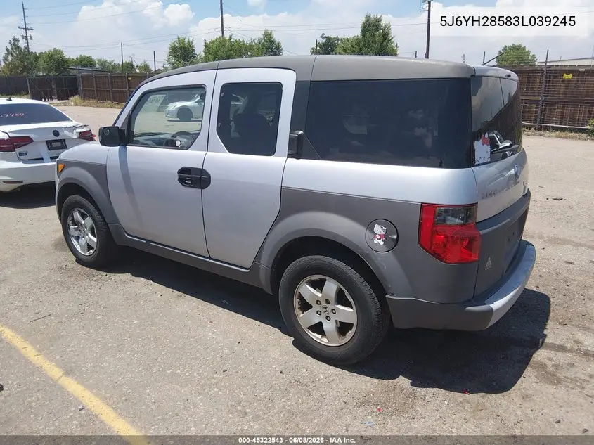 2003 Honda Element Ex VIN: 5J6YH28583L039245 Lot: 45322543