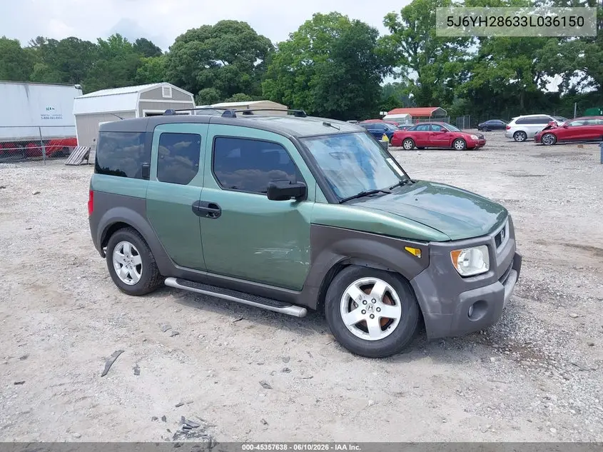 2003 Honda Element Ex VIN: 5J6YH28633L036150 Lot: 45357638