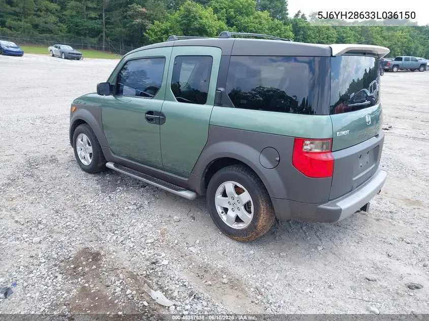 2003 Honda Element Ex VIN: 5J6YH28633L036150 Lot: 45357638
