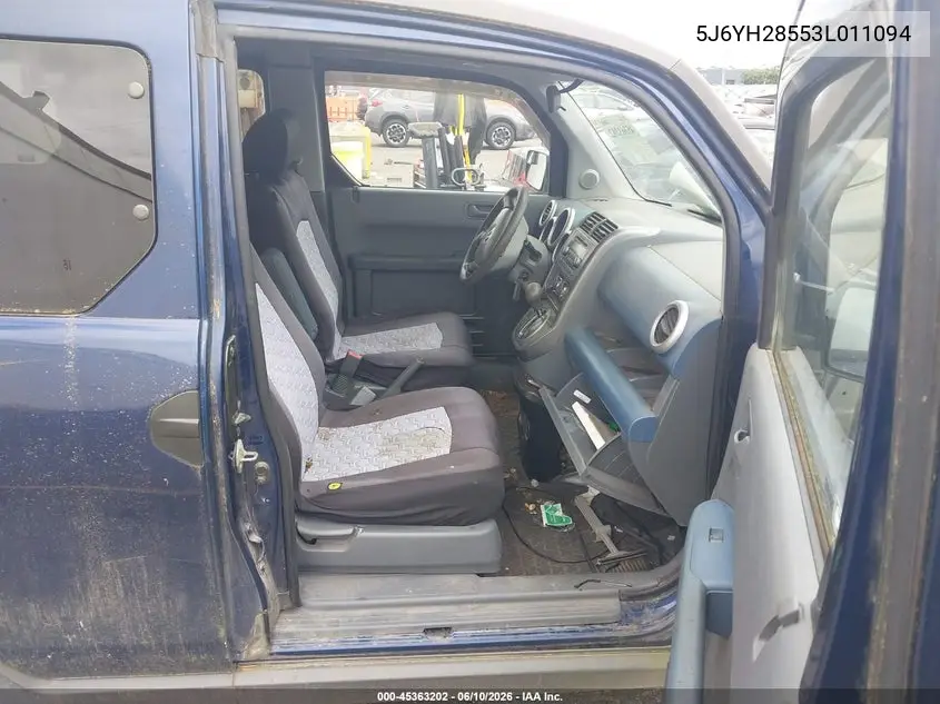 2003 Honda Element Ex VIN: 5J6YH28553L011094 Lot: 45363202