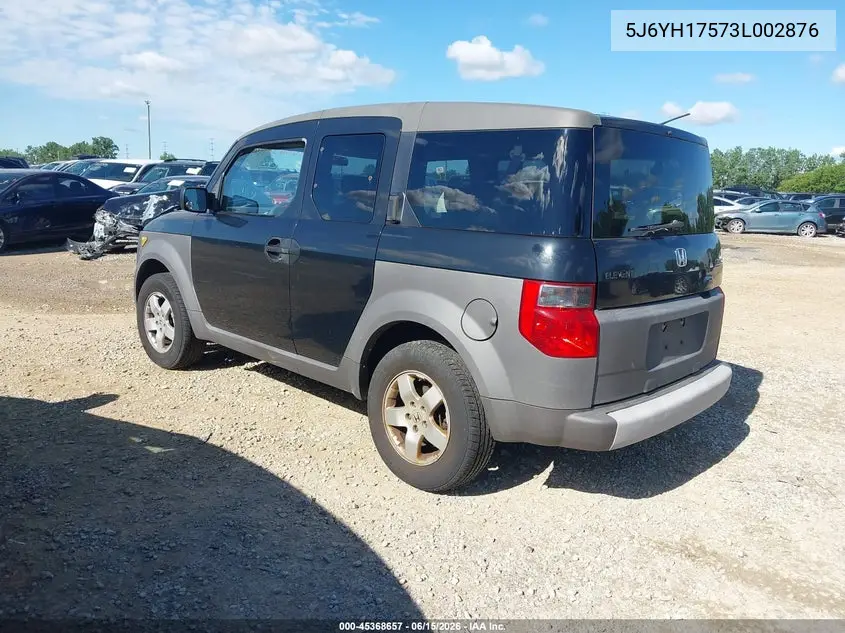 2003 Honda Element Ex VIN: 5J6YH17573L002876 Lot: 45368657
