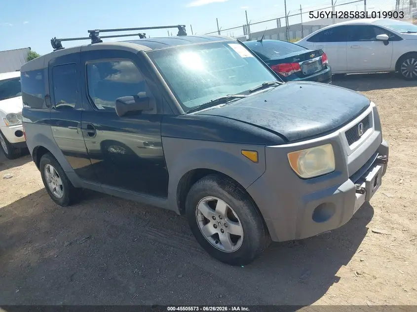 2003 Honda Element Ex VIN: 5J6YH28583L019903 Lot: 45505573