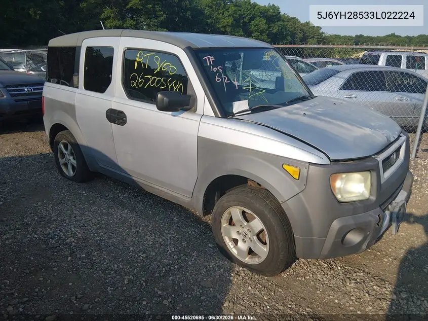 2003 Honda Element Ex VIN: 5J6YH28533L022224 Lot: 45520695
