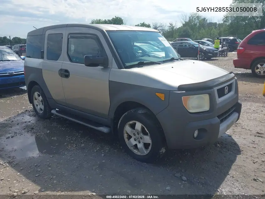 2003 Honda Element Ex VIN: 5J6YH28553L050008 Lot: 45522450