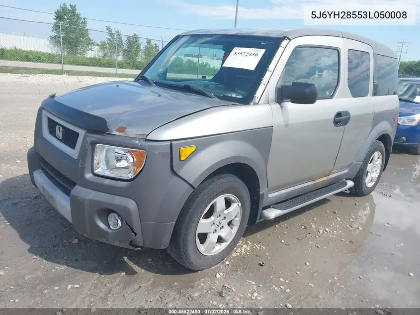 2003 Honda Element Ex VIN: 5J6YH28553L050008 Lot: 45522450