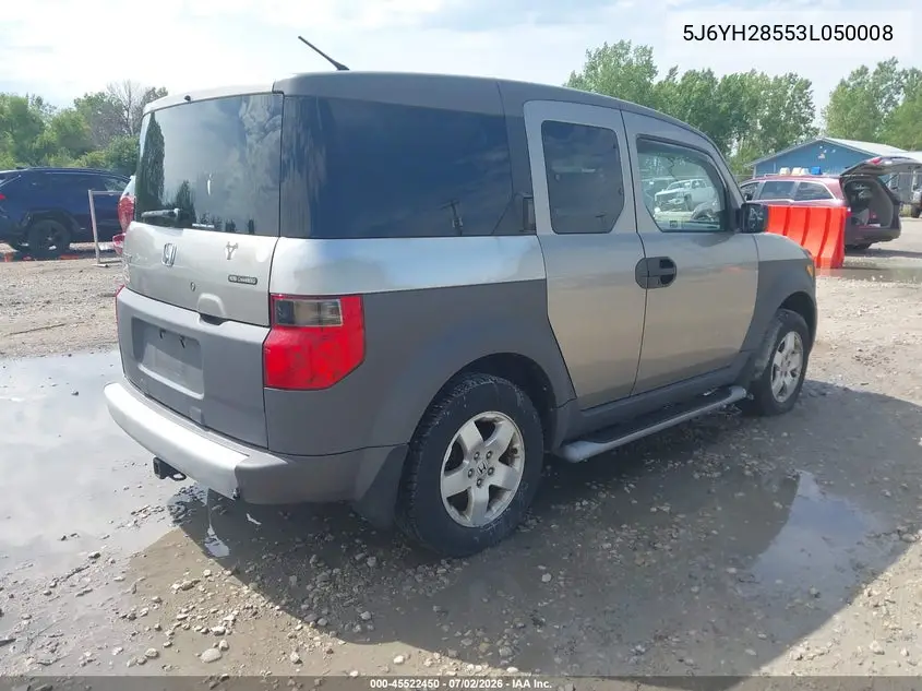 2003 Honda Element Ex VIN: 5J6YH28553L050008 Lot: 45522450