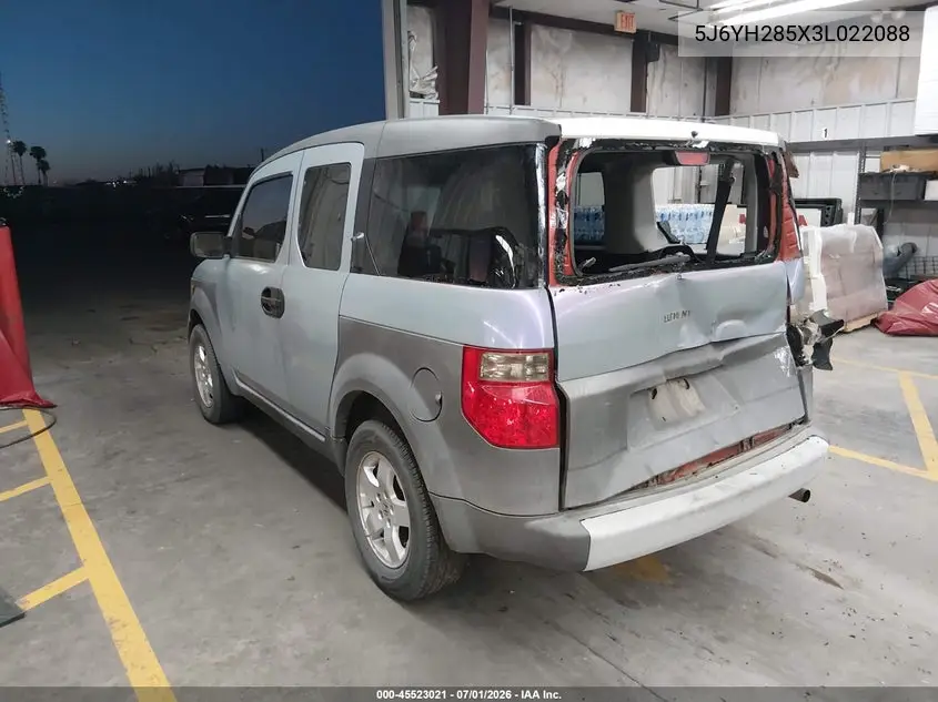 2003 Honda Element Ex VIN: 5J6YH285X3L022088 Lot: 45523021