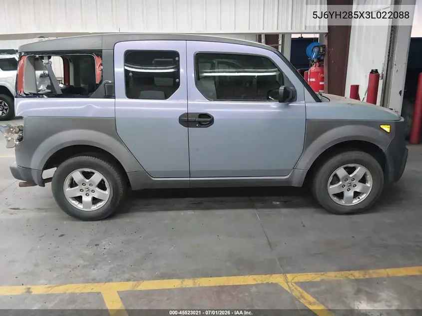 2003 Honda Element Ex VIN: 5J6YH285X3L022088 Lot: 45523021