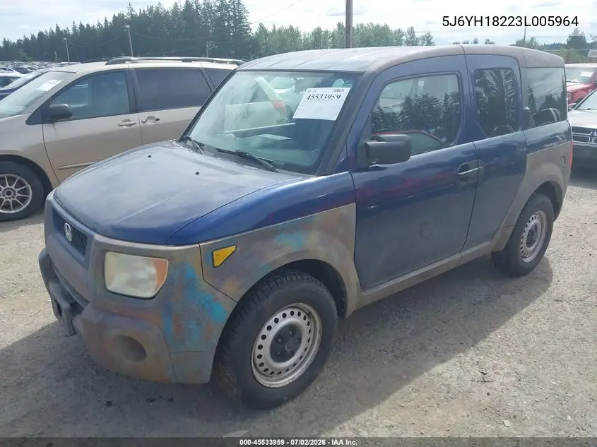 2003 Honda Element Dx VIN: 5J6YH18223L005964 Lot: 45533959