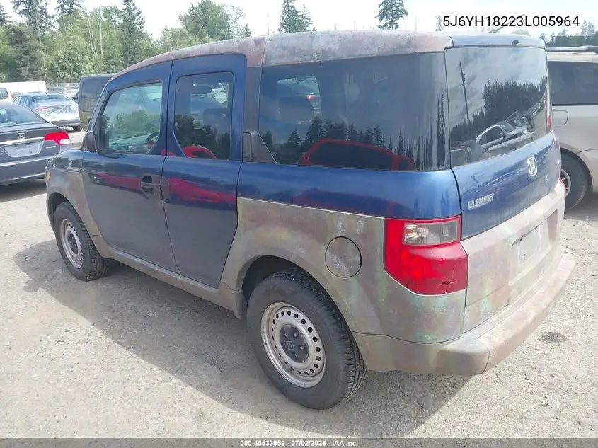 2003 Honda Element Dx VIN: 5J6YH18223L005964 Lot: 45533959