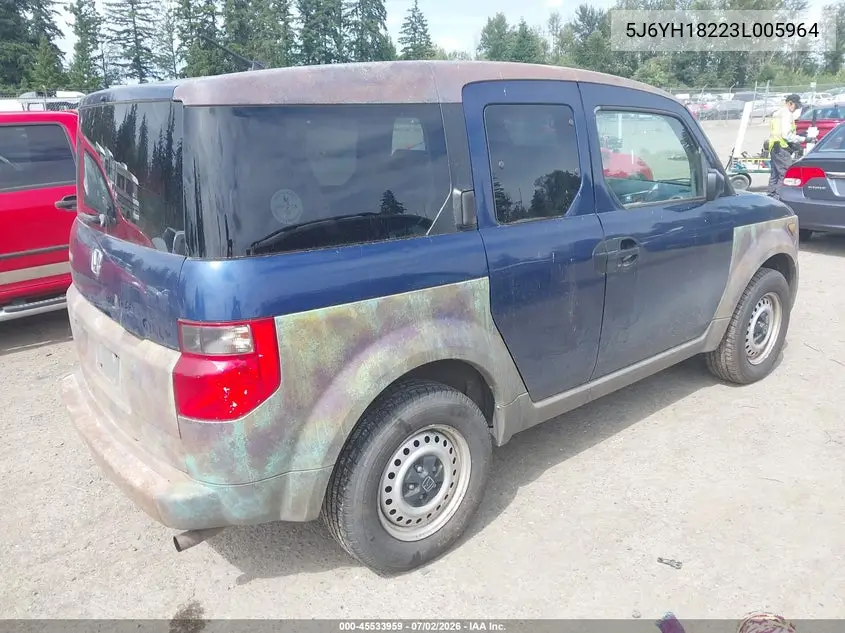 2003 Honda Element Dx VIN: 5J6YH18223L005964 Lot: 45533959