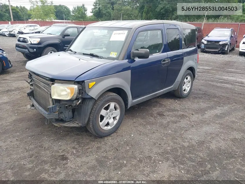 2003 Honda Element Ex VIN: 5J6YH28553L004503 Lot: 45540593