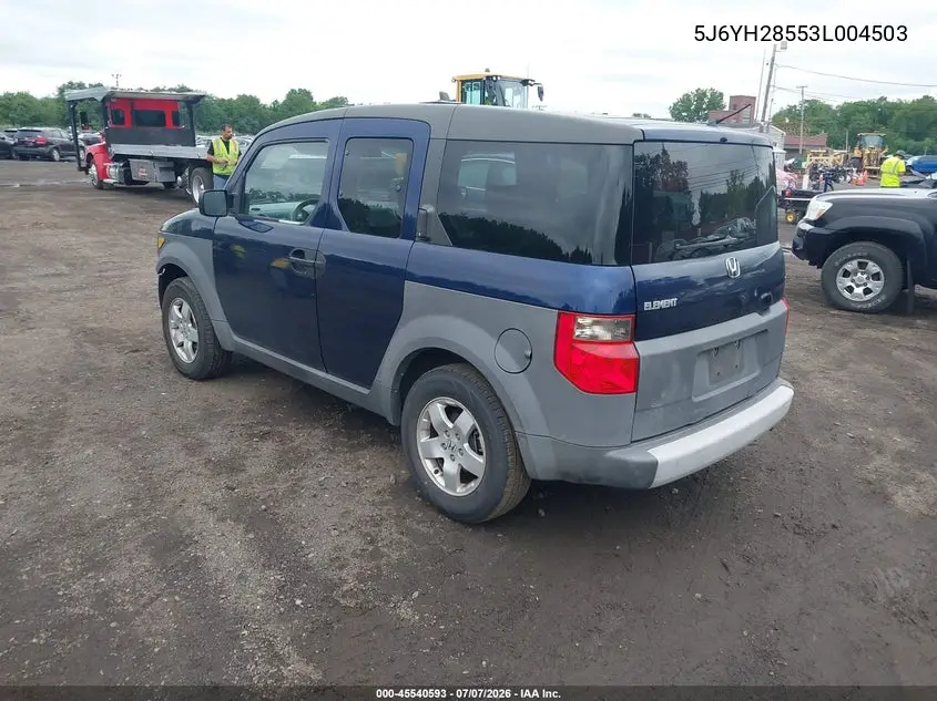 2003 Honda Element Ex VIN: 5J6YH28553L004503 Lot: 45540593