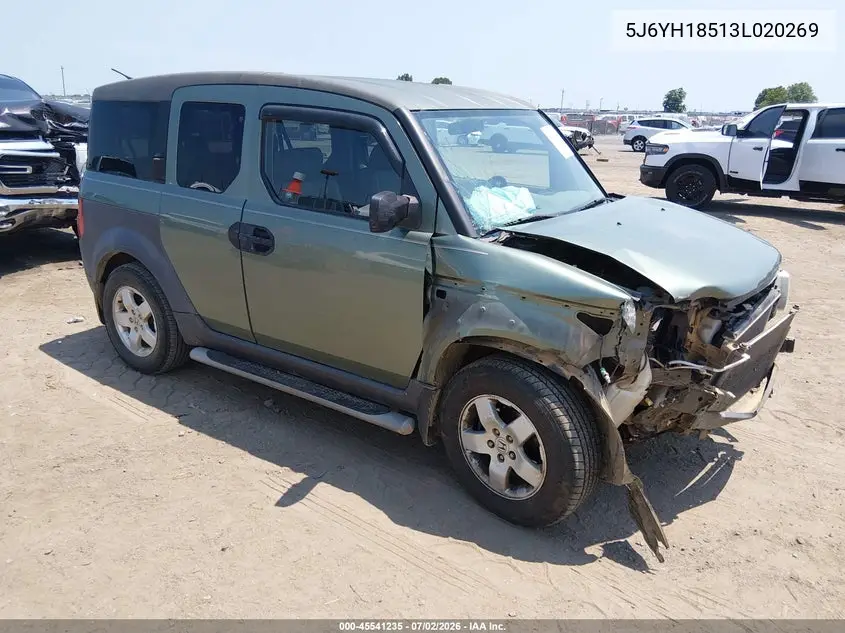 2003 Honda Element Ex VIN: 5J6YH18513L020269 Lot: 45541235